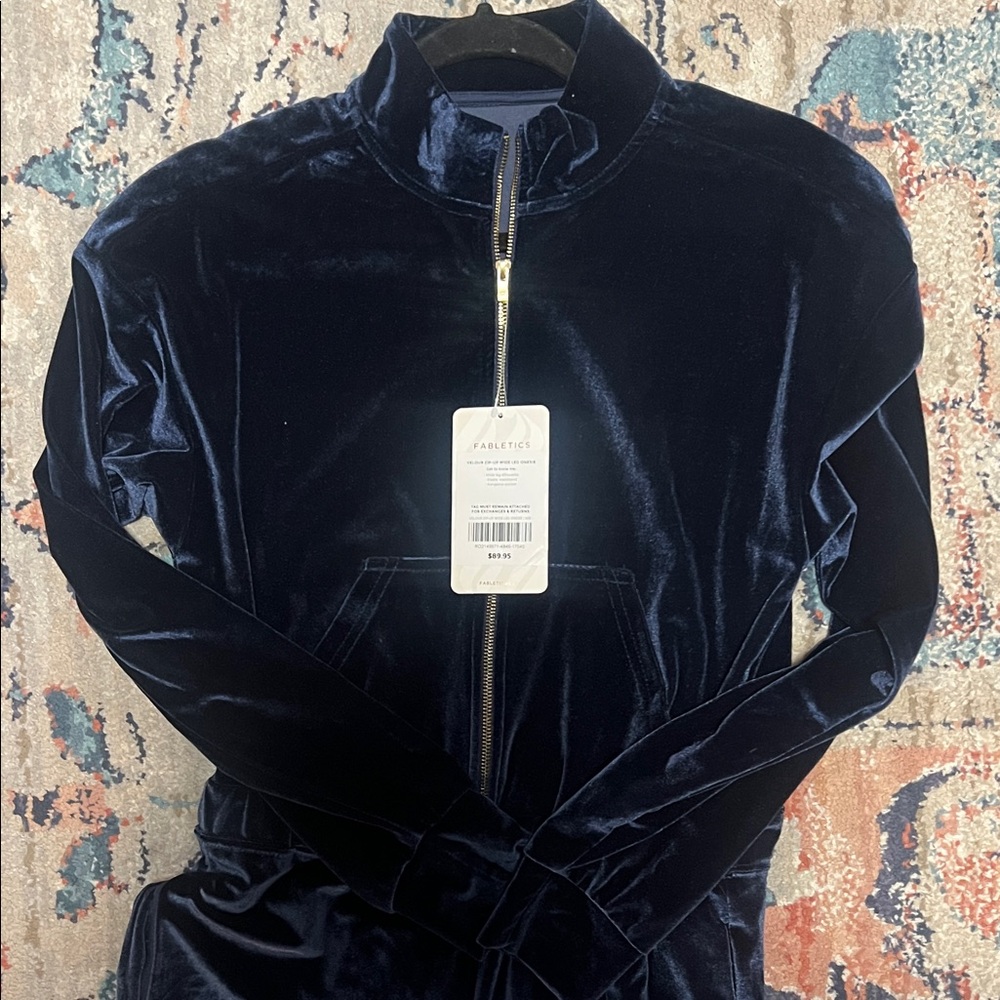 Elegant Velvet Women's jumpsuit  in Navy Blue